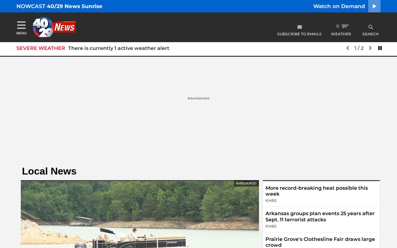 40/29 News local coverage page for Northwest Arkansas